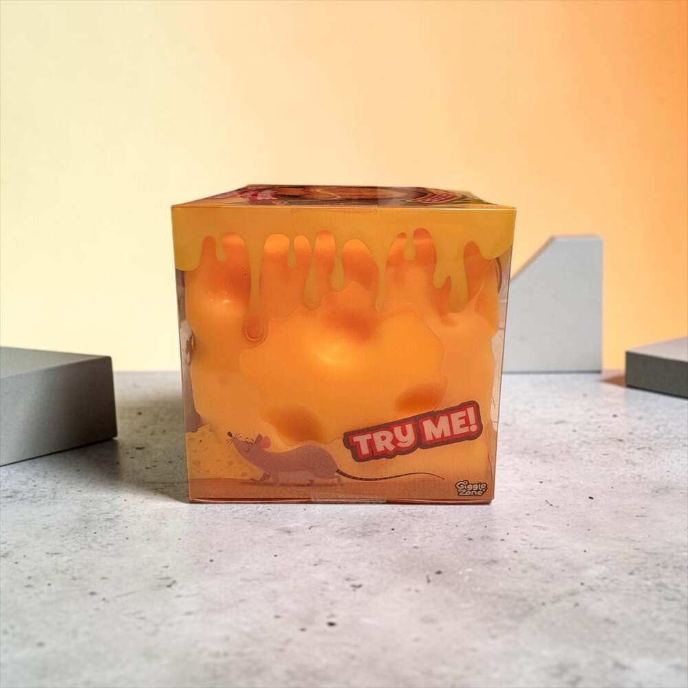 Giggle Zone Squeeze Cheese Squishy Toy Block